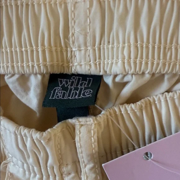 Wild Fable Cream Elastic Waist Cargo Pants NWT - Picture 2 of 14